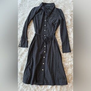 Banana Republic | Navy Blue and White Dress